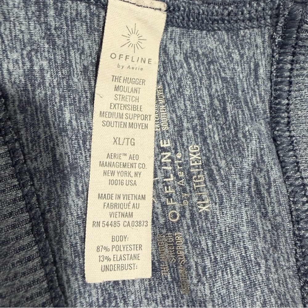 2/$25 Offline by Aerie The Hugger Stretch Medium Support Sports Workout Bra - Picture 8 of 9